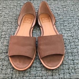 Dolce Vita tan slip on sandals