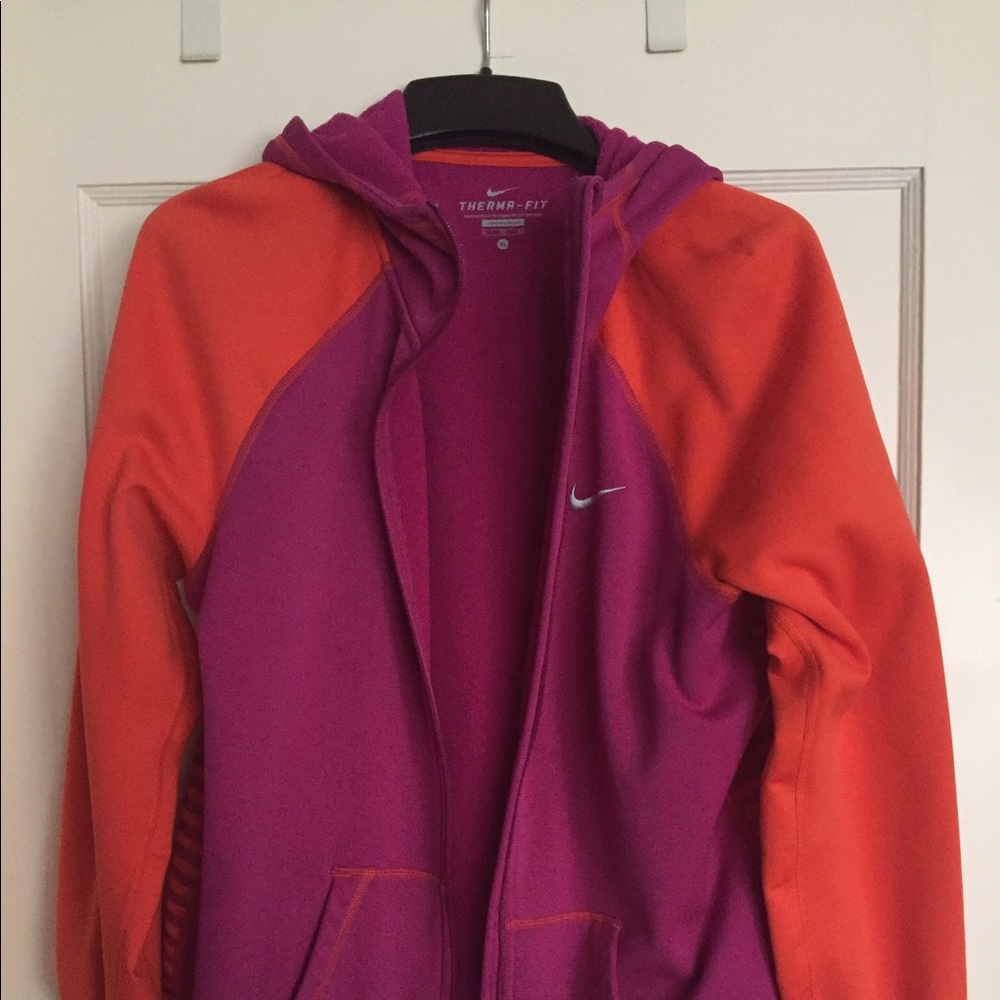 Nike therma-fit hooded sweatshirt, fuschia/ orange