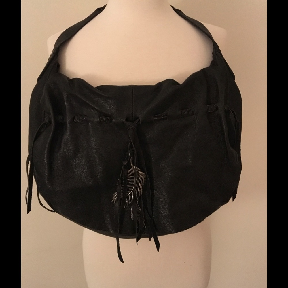 Lucky Brand Hollywood & Vine Black Hobo Handbag