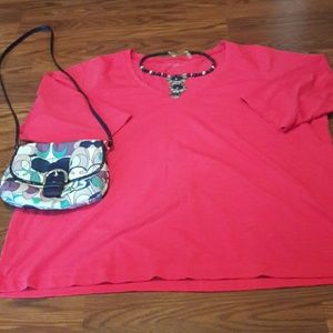 Christmas Sale ** Cute Hot Pink Top ** EUC