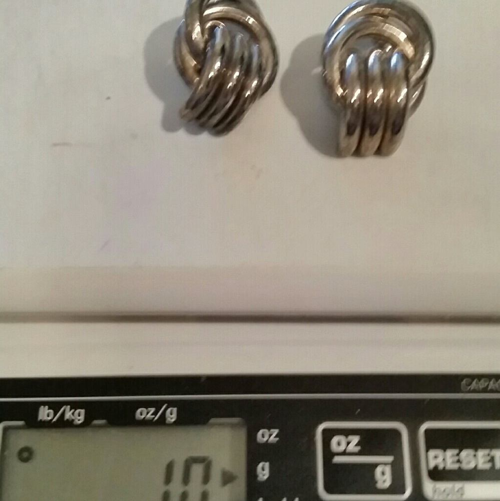 Vintage 925 sterling silver pierced earrings