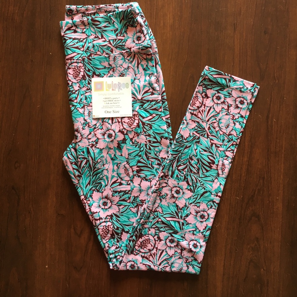 New lularoe floral leggings OS