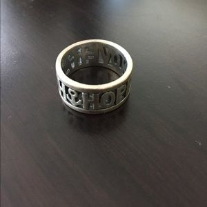 James Avery Hope Love Faith Ring Size 7