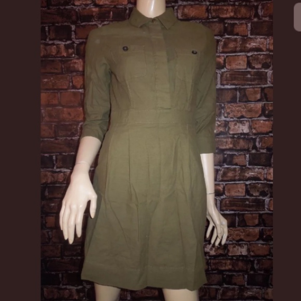 J. Crew military Brushed Cotton Shirtdress