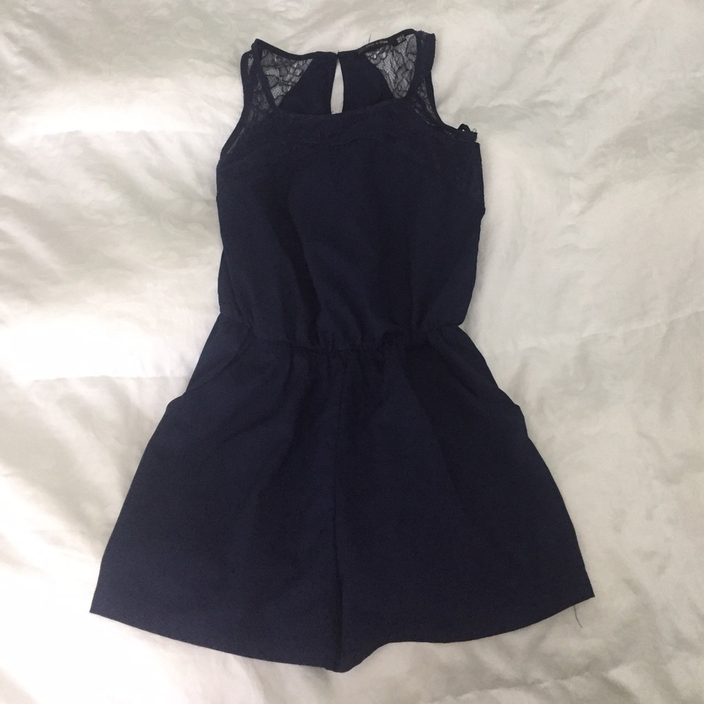 Navy Romper