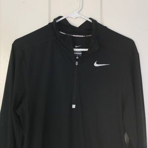 Nike Black Half Zipped Long Sleeve