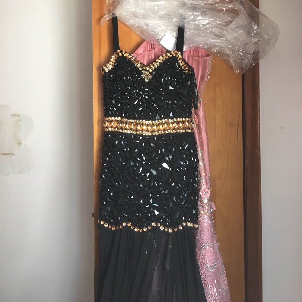 Jovani black dress prom pageant
