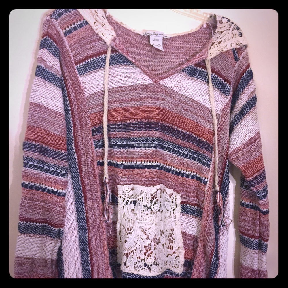 American rag lace sweater tunic🤗