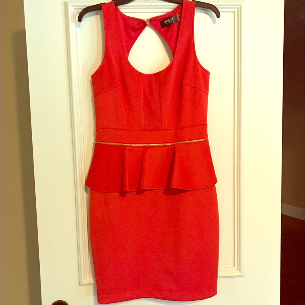 Guess size 8 Scuba, Peplum Dress
