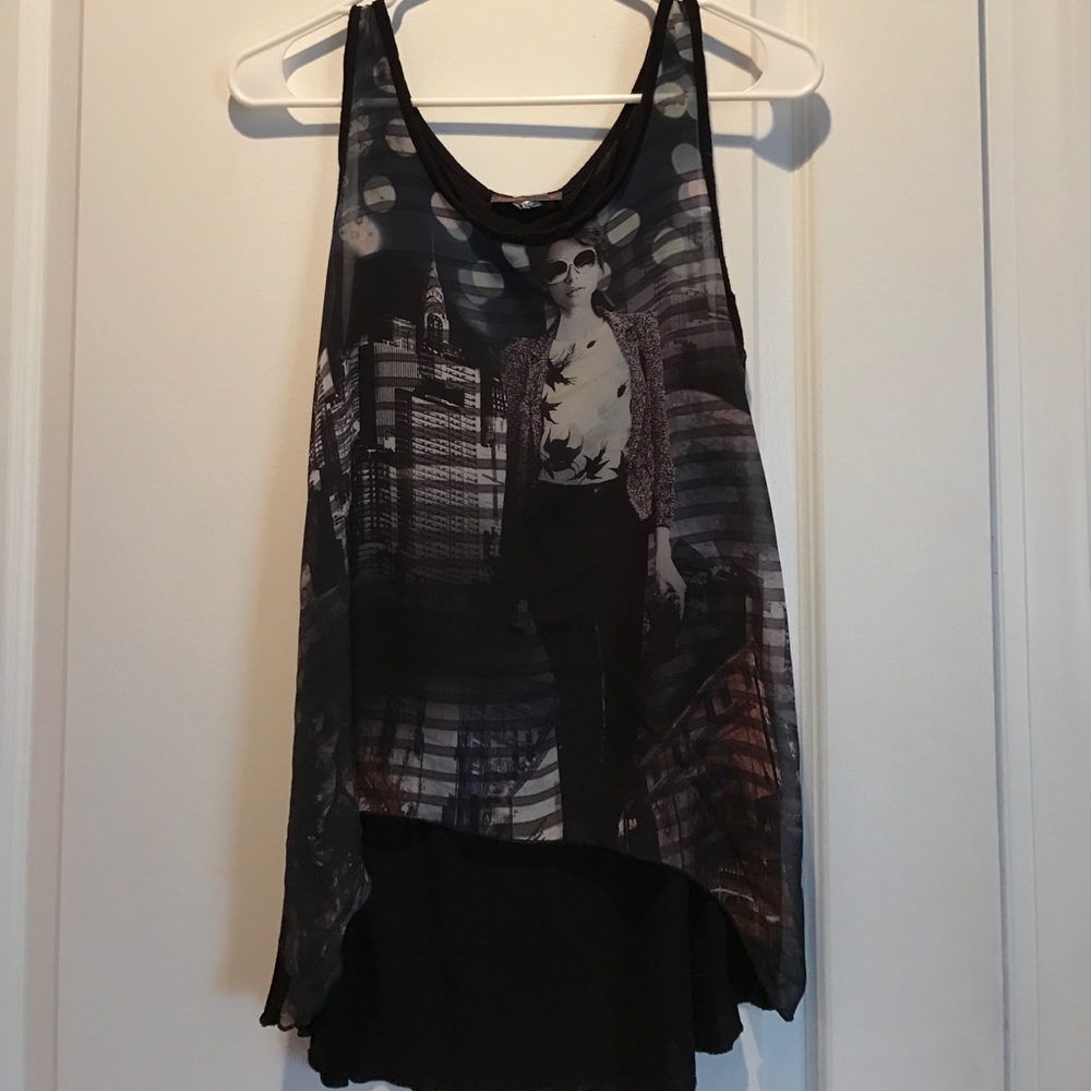 Sheer "lady in NYC" tank
