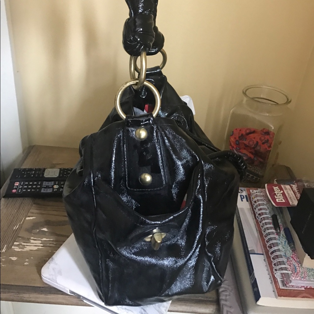 Coach Black Satchel with Gold Embellishments! - Picture 2 of 4