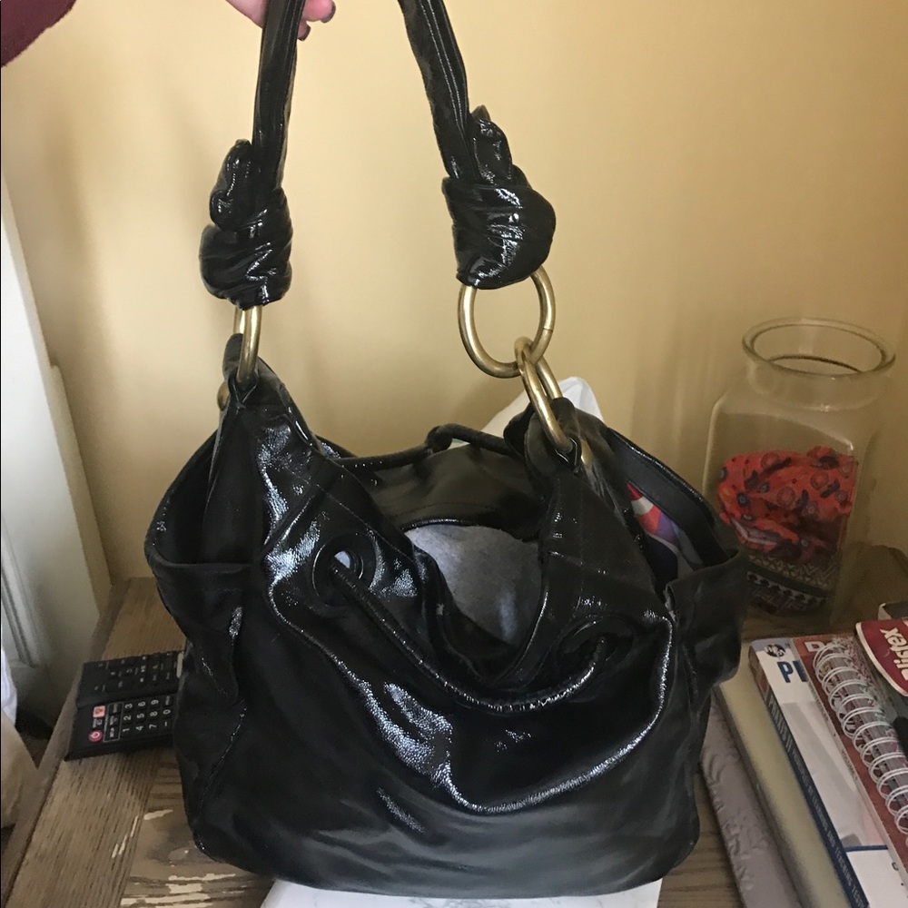 Coach Black Satchel with Gold Embellishments! - Picture 3 of 4