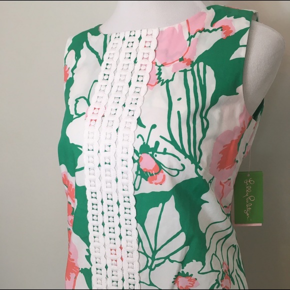 NWT Lilly Pulitzer worth shift dress floral green - Picture 2 of 8