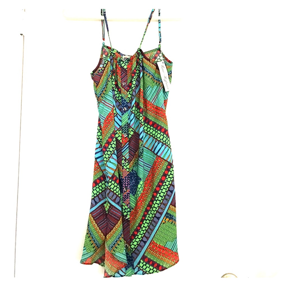 Mara Hoffman Poly Kasuri Turquoise Dress