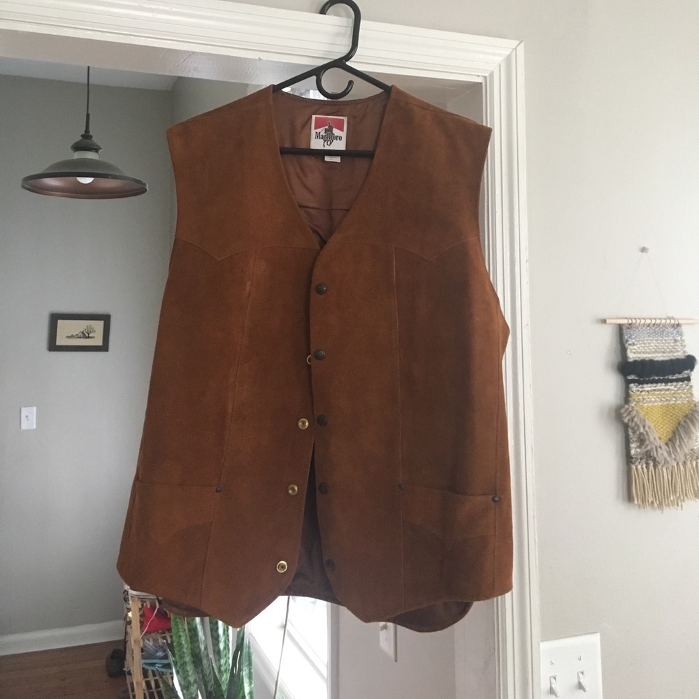Vintage Marlboro Suede Leather Vest