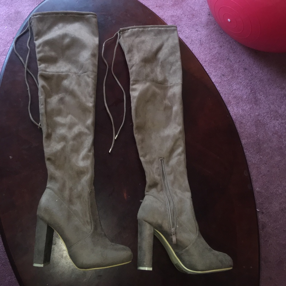 Taupe Thigh high boots! Size 8
