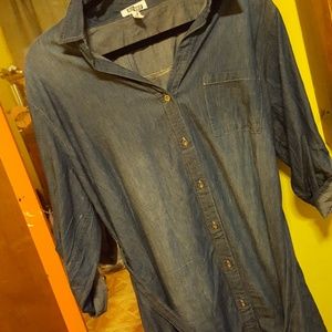 Chambray shirt dress!