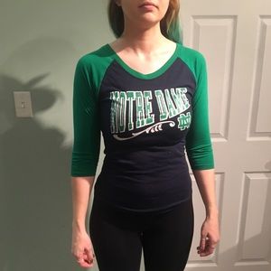 Norte dame mid sleeve shirt