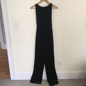 Stretch Velvet Skater Jumpsuit (Backless)