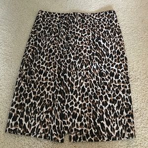 J. Crew Animal Print Pencil Skirt