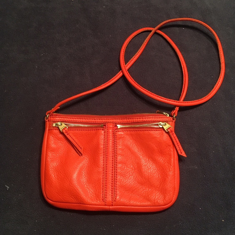 watermelon orange erin fossil purse