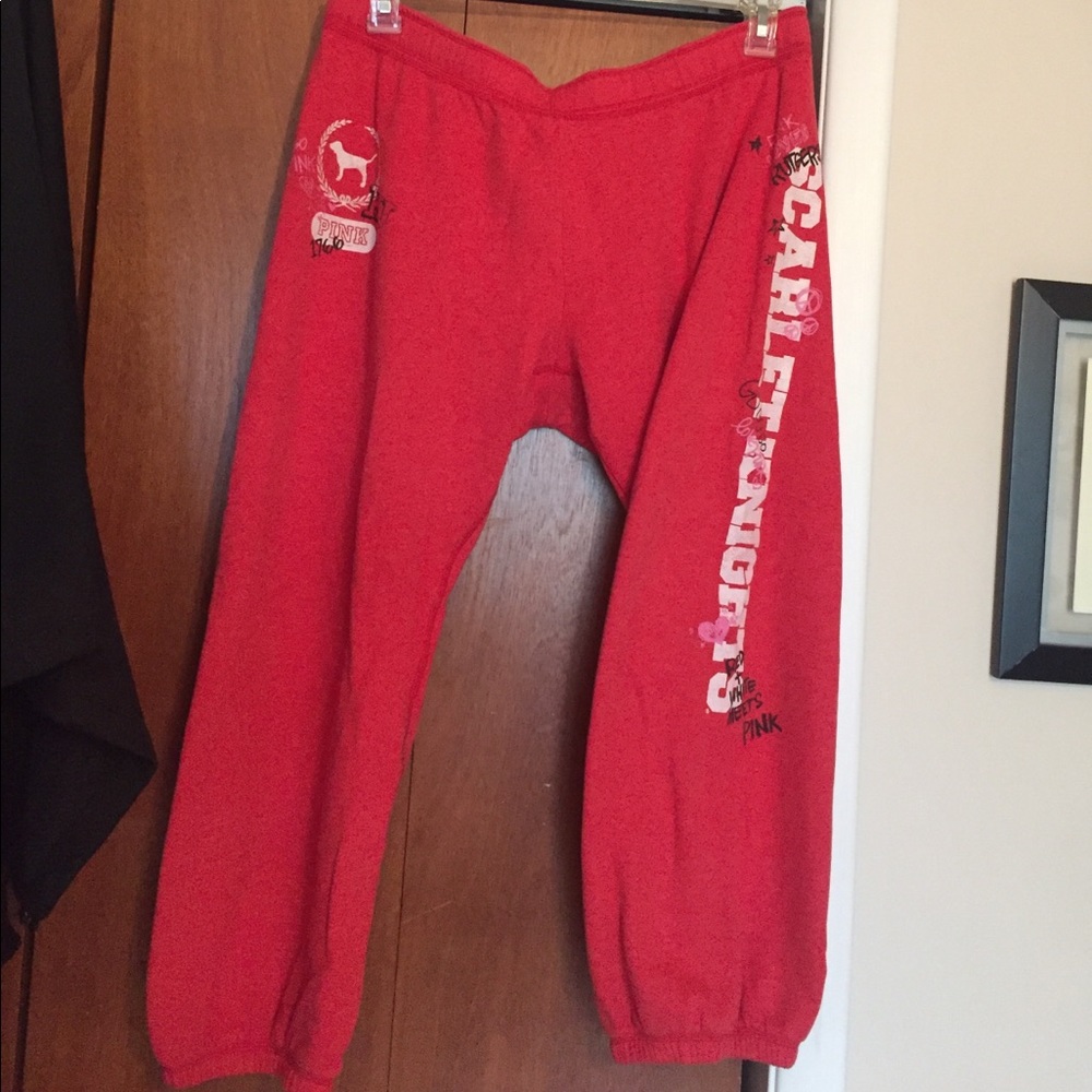 Victoria Secret Rutgers pink pants