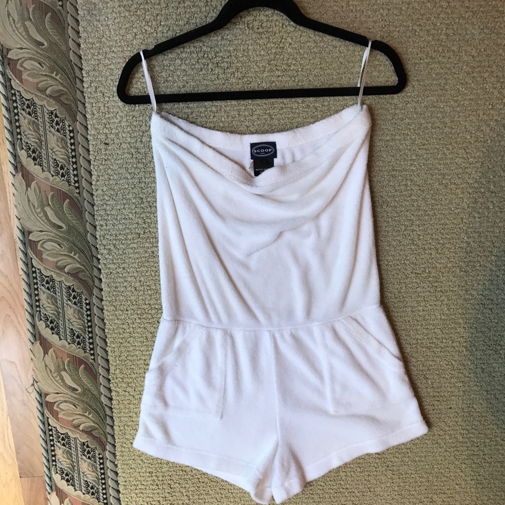 SCOOP NYC Terry Cloth Romper
