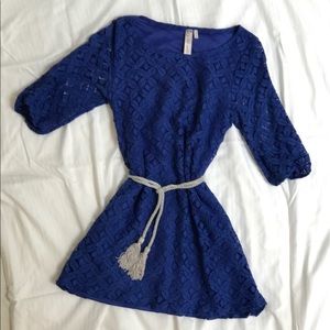 Adorable Blue Lace A-Line Dress. - REDUCED!!!