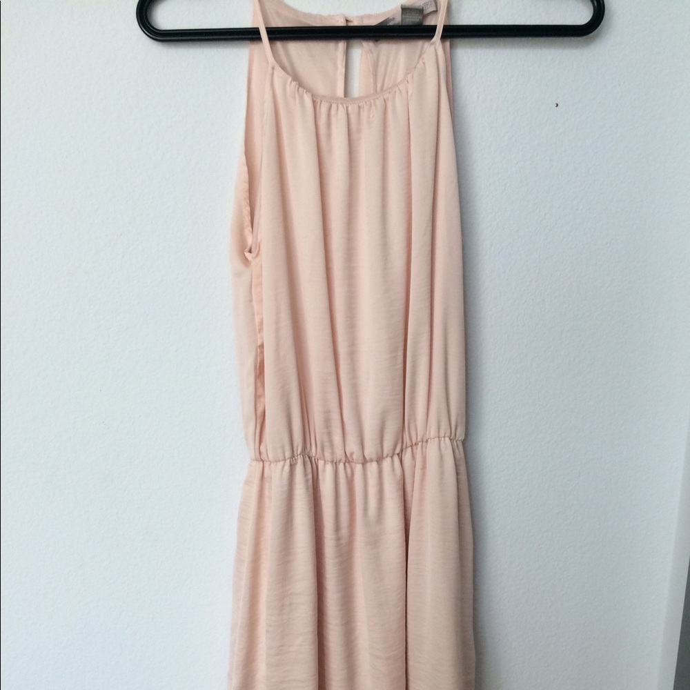 Blush blouson dress