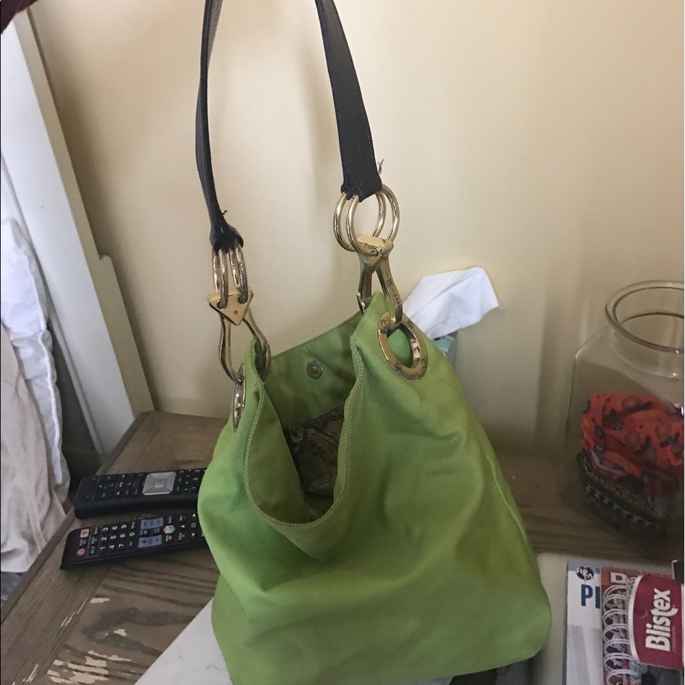 Bright Green Bag with Beautiful Interior! - Picture 2 of 4