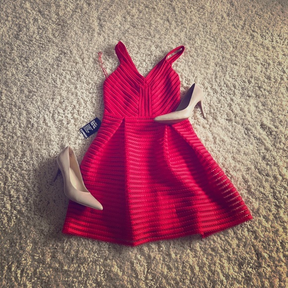 Express, Red Dress - Picture 2 of 8