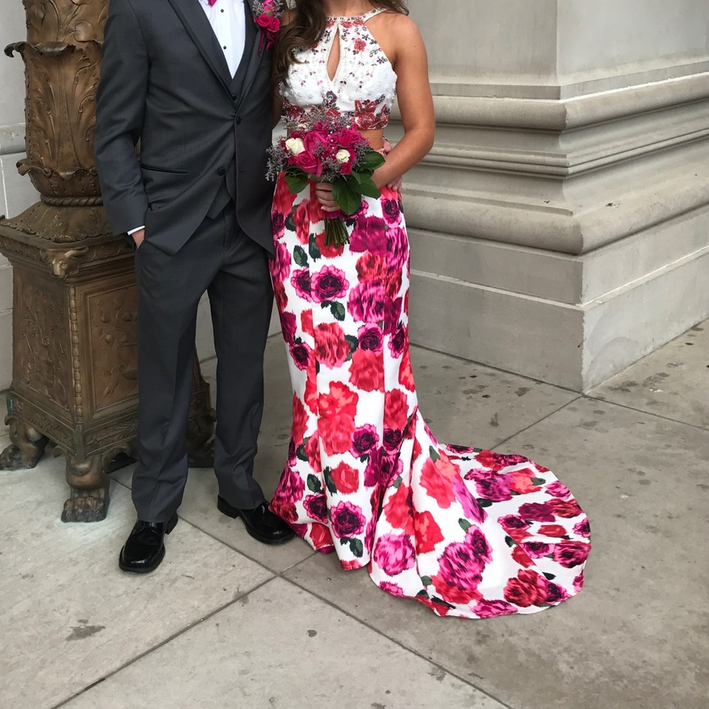 Jovani floral 2 piece