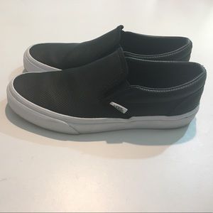 Vans Perforated Black Slip-ons Size 8 Women
