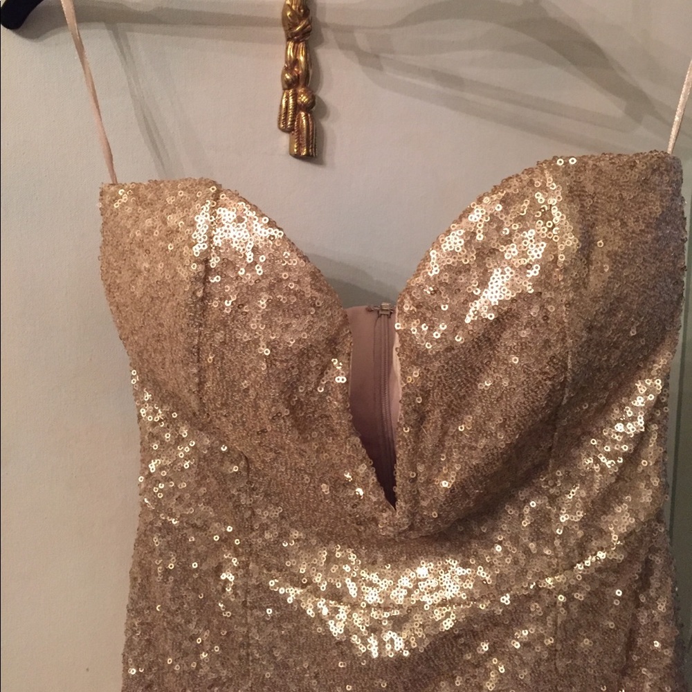 Gold sequin dress