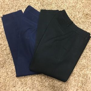 LIKE NEW🌟2 PAIRS of JCrew Minnie Pants - Blk/Nvy