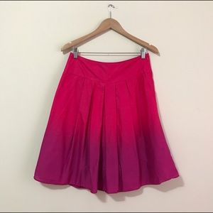 St. John's Bay Skirt 8 Aline Zipper Pleated Knee Ombré