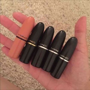 Five authentic MAC lipsticks