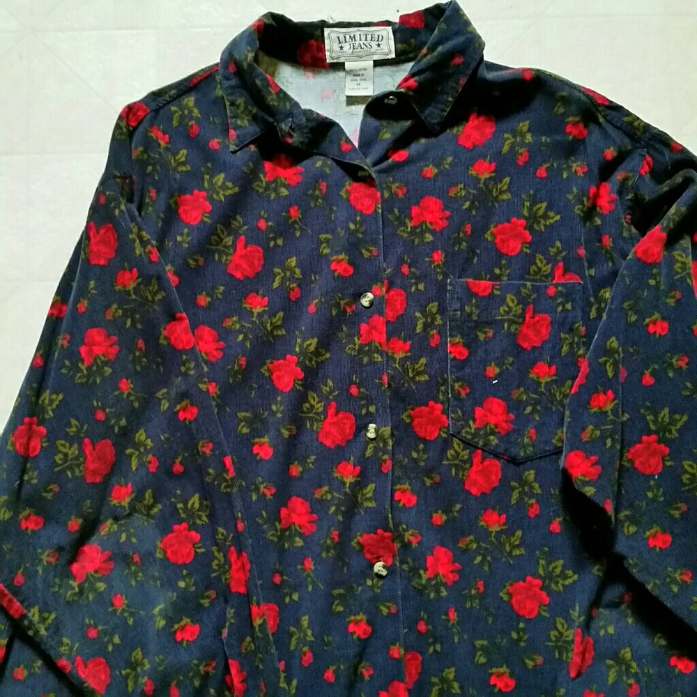 Corduroy long sleeved shirt