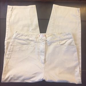 Beige stretch capris