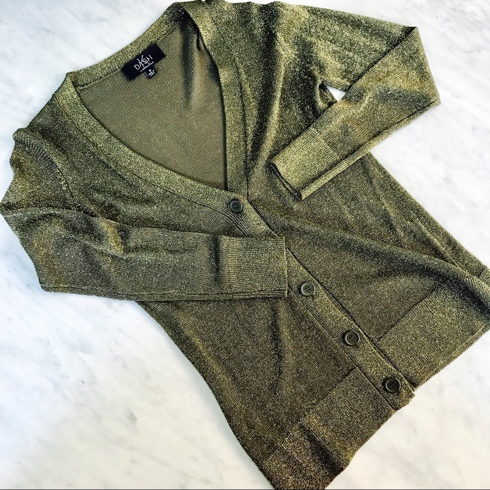 Dash by Kardashians Metallic Cardigan