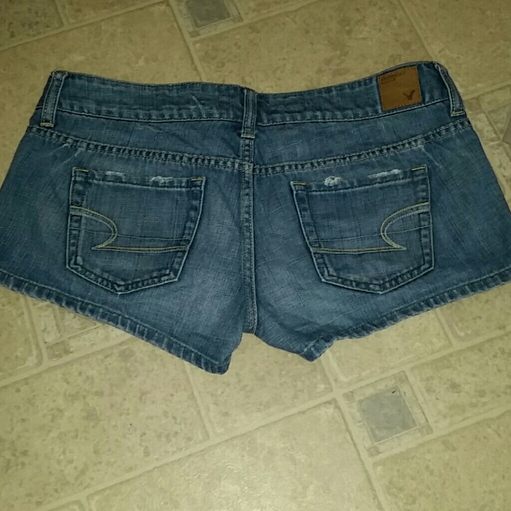 AE denim shorts