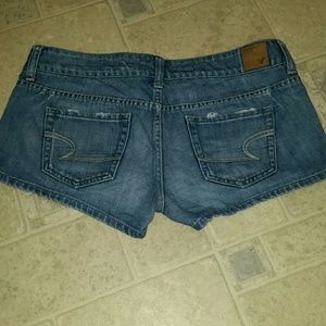 AE denim shorts