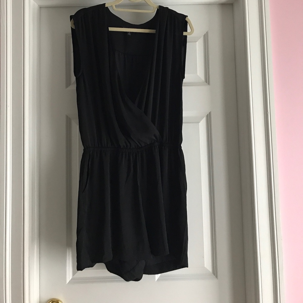 Banana Republic Black Silk Romper