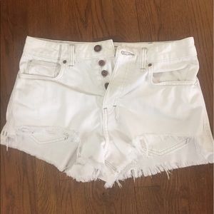 Free People white cutoff shorts