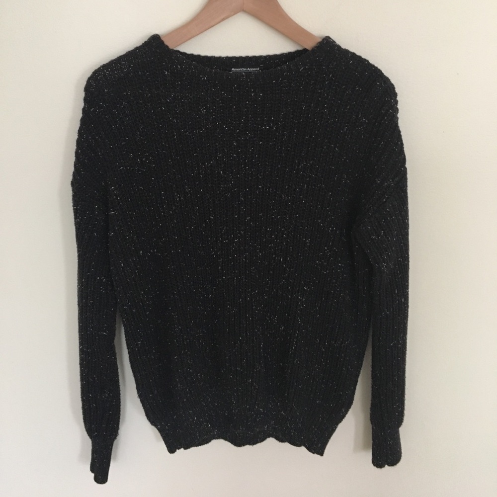 Fisherman Sweater (Black with Whit Flecks)