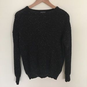 Fisherman Sweater (Black with Whit Flecks)