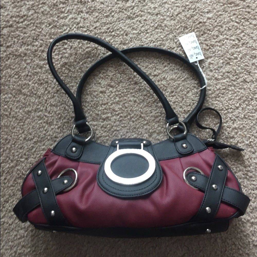 Red and black purse