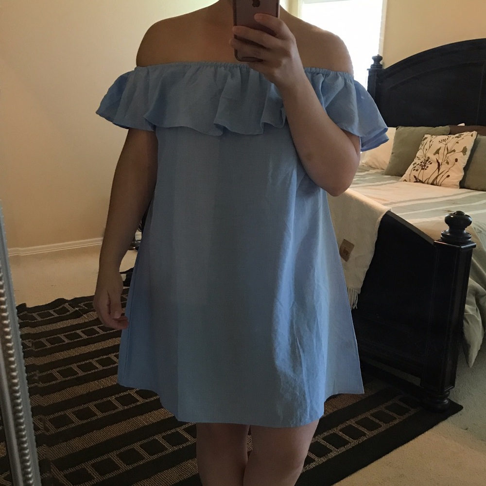 Sky blue dress