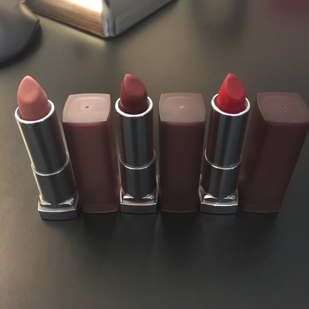 Maybelline Color sensational matte lipsticks x3