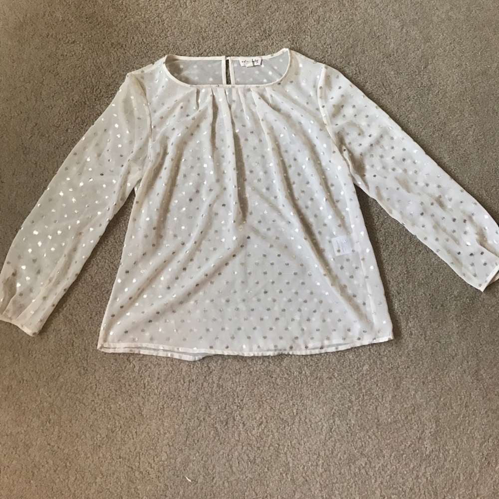 Sheer cream shirt